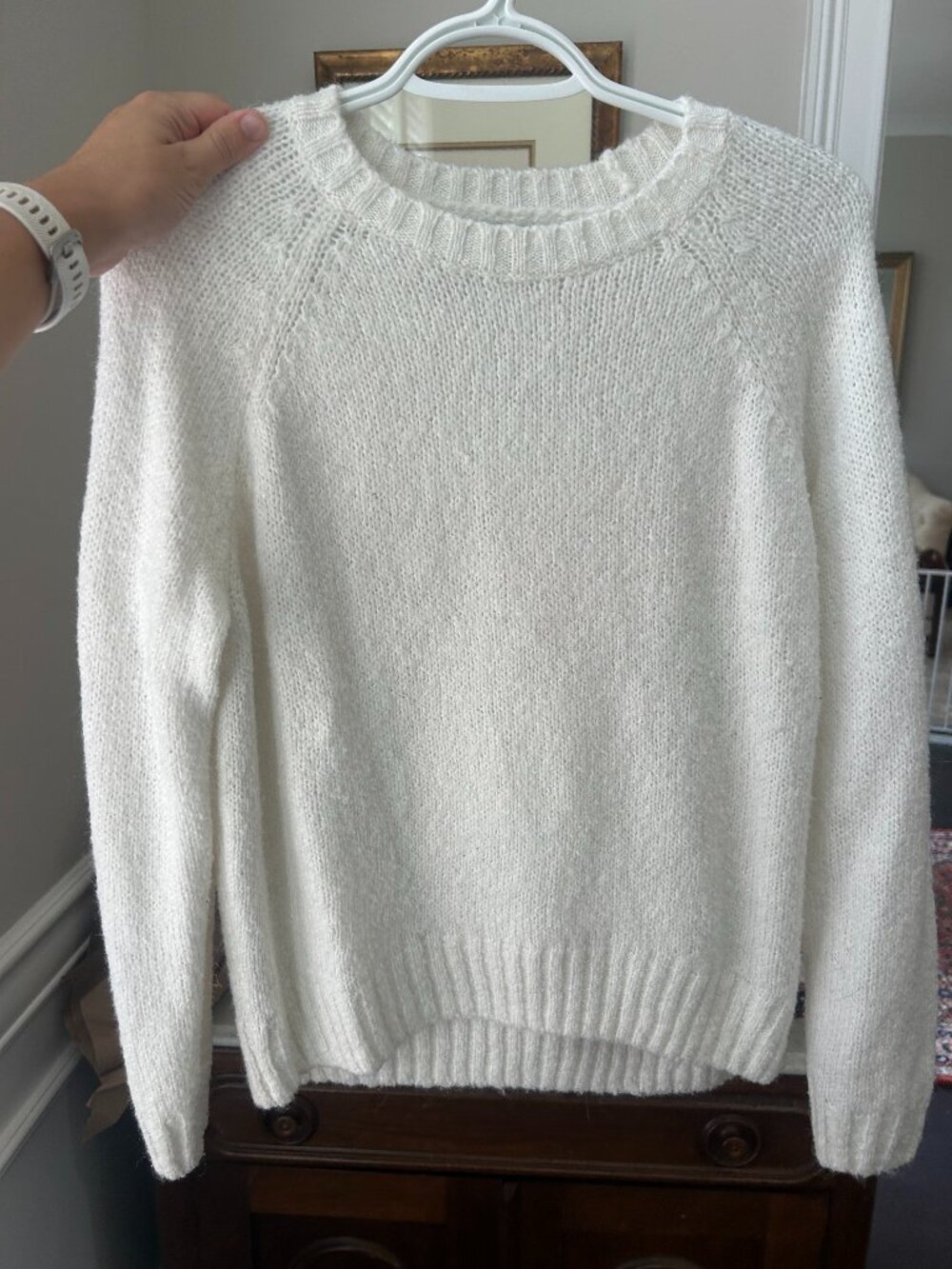 Old Navy white sweater